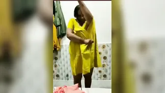 Catching Horny Aunty Changing Clothes After Fucking Hard