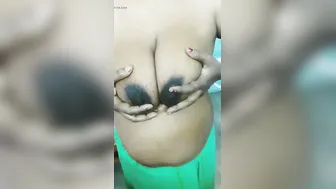 Big Titted Indian Aunty Showing Off Her Massive Naturals