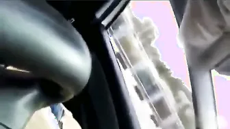 Horny Aunty Flashing Her Wet Pussy While Riding In Moving Car