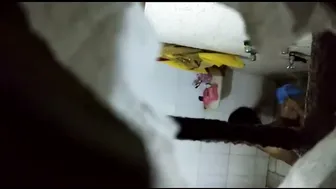 Caught My Neighbor Aunty Naked In Shower Stroking Her Pussy