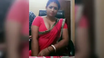 Married Aunty In Red Saree Teasing Before Getting Railed Hard