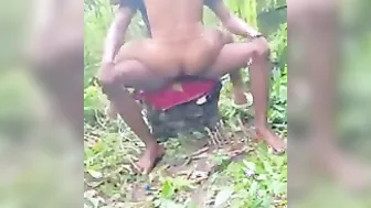 Busty Desi Aunty Getting Pounded Rough In The Forest Outside