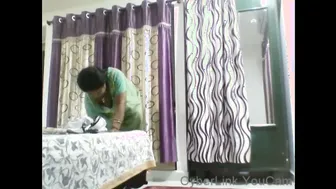 Desi Aunty Getting Undressed Caught On Hidden Camera By Her Boy