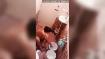 Next Door Aunty Caught Naked Taking Shower On Hidden Cam