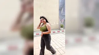 Desi Aunty With Huge Tits Bouncing In Tight Green Top