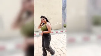 Desi Aunty With Huge Tits Bouncing In Tight Green Top
