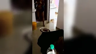 Catching My Naked Indian Milf Right After Her Steamy Shower