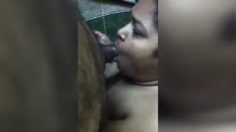 Chubby Married Woman Giving Me Sloppy Blowjob On Her Knees