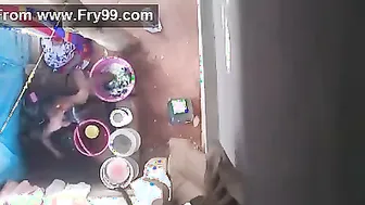 Indian Aunty Bathing Naked Outdoors Showing Off Her Curves