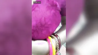 Desi Aunty Bouncing Her Huge Natural Tits For The Camera