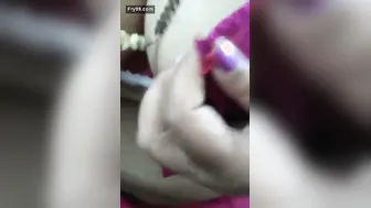 Desi Aunty Bouncing Her Huge Natural Tits For The Camera