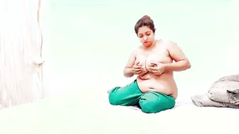 Chubby Neighbor Aunty Stripping Naked During Video Chat