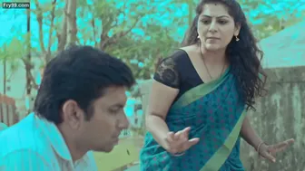 Chubby Aunty Teasing With Her Sexy Navel In Tight Saree