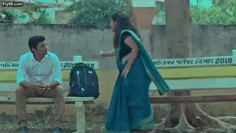 Chubby Aunty Teasing With Her Sexy Navel In Tight Saree