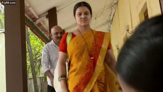 Busty Aunty Showing Massive Natural Tits Caught On Camera