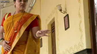 Busty Aunty Showing Massive Natural Tits Caught On Camera