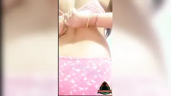 Desi Milf Stripping Live Teasing Her Huge Tits On Camera