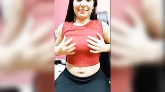 Desi Aunty Stripping Naked Showing Her Curvy Body Off For Me
