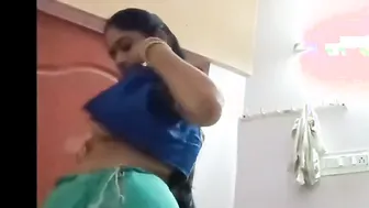 Tamil Aunty Changing Clothes Caught On Hidden Camera