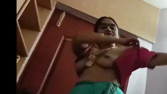 Tamil Aunty Changing Clothes Caught On Hidden Camera