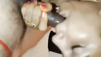 My Married Lover Eagerly Swallowing Every Inch Of My Dick