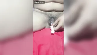 Village Wife Spreading Her Hairy Pussy For The Camera Solo