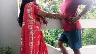 Balcony Seduction Turns Hardcore Fucking My Aunty In Hindi