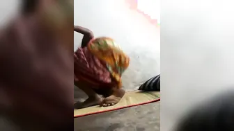 Sexy Desi Aunty Bent Over Taking It Hard From Behind Moaning