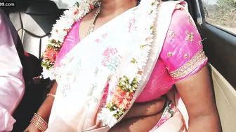Horny Milf Fucking Her Man Inside The Car Wearing Saree
