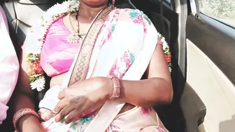 Horny Milf Fucking Her Man Inside The Car Wearing Saree