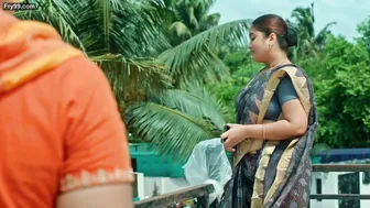 Chubby Wifey Teasing In Saree Showing Her Sexy Belly