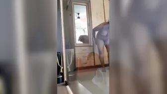 Curvy Aunty Getting Dressed After Bath Caught On Hidden Cam