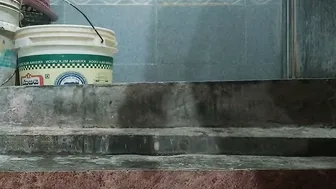 Hot Telugu Wifey Caught Bathing Naked By Her Young Neighbor