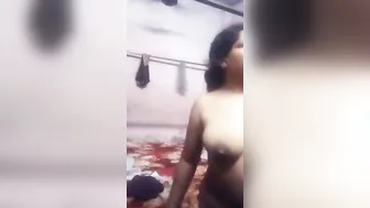 Naughty Aunty Flashing Her Big Natural Tits Outdoors