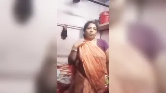 Naughty Aunty Flashing Her Big Natural Tits Outdoors