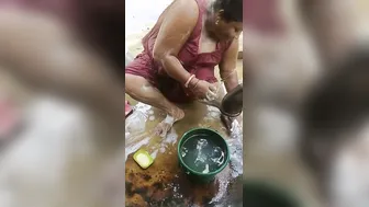 Village Babe Secretly Bathing And Getting Caught On Video