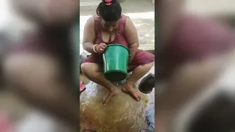 Village Babe Secretly Bathing And Getting Caught On Video
