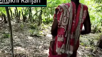 Indian Aunty Getting Fucked Hard Outdoors In The Forest