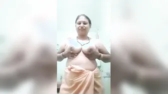 Desi Aunty Showing Off Her Big Tits And Wet Pussy For Camera