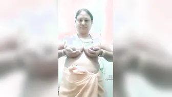 Desi Aunty Showing Off Her Big Tits And Wet Pussy For Camera