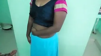 Tamil Milf Teasing In Tight Blouse Before Getting Stripped