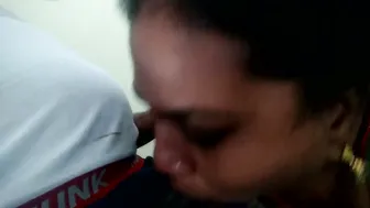 Married Telugu Aunty Secretly Sucking Off My Throbbing Cock