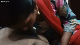 Desi Village Aunty Sucking My Cock Like A Hungry Slut At Home
