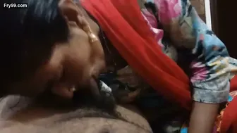 Desi Village Aunty Sucking My Cock Like A Hungry Slut At Home