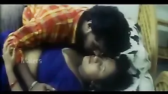 Aunty In Blue Saree Getting Banged By Her Young Lover