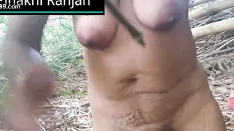 Fingering Horny Aunty Deep In The Woods Outdoor Sex Tape