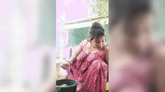 Bengali Village Woman Bathing Naked Filmed Through Window