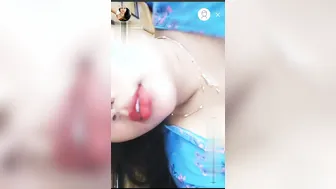 My Busty Indian Milf Showing Off Her Huge Tits On Webcam