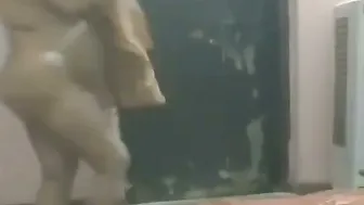 Catching My Naked Indian Milf Walking Around The House Nude