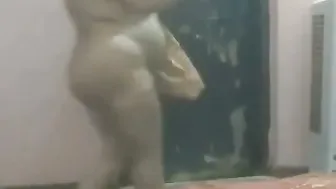 Catching My Naked Indian Milf Walking Around The House Nude